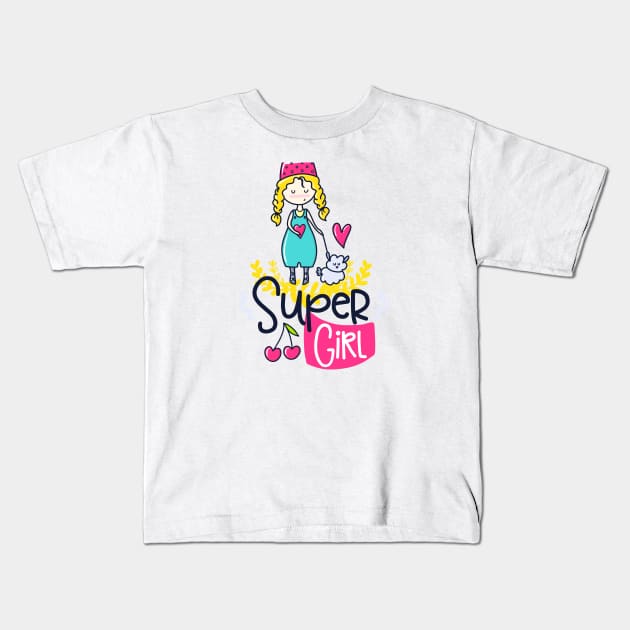 super Girl Kids T-Shirt by brishop